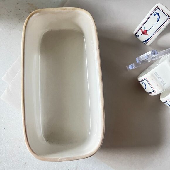 Mikasa Intaglio Annette Replacement 4 Ceramic Napkin Rings & Butter Dish LID - Picture 3 of 3